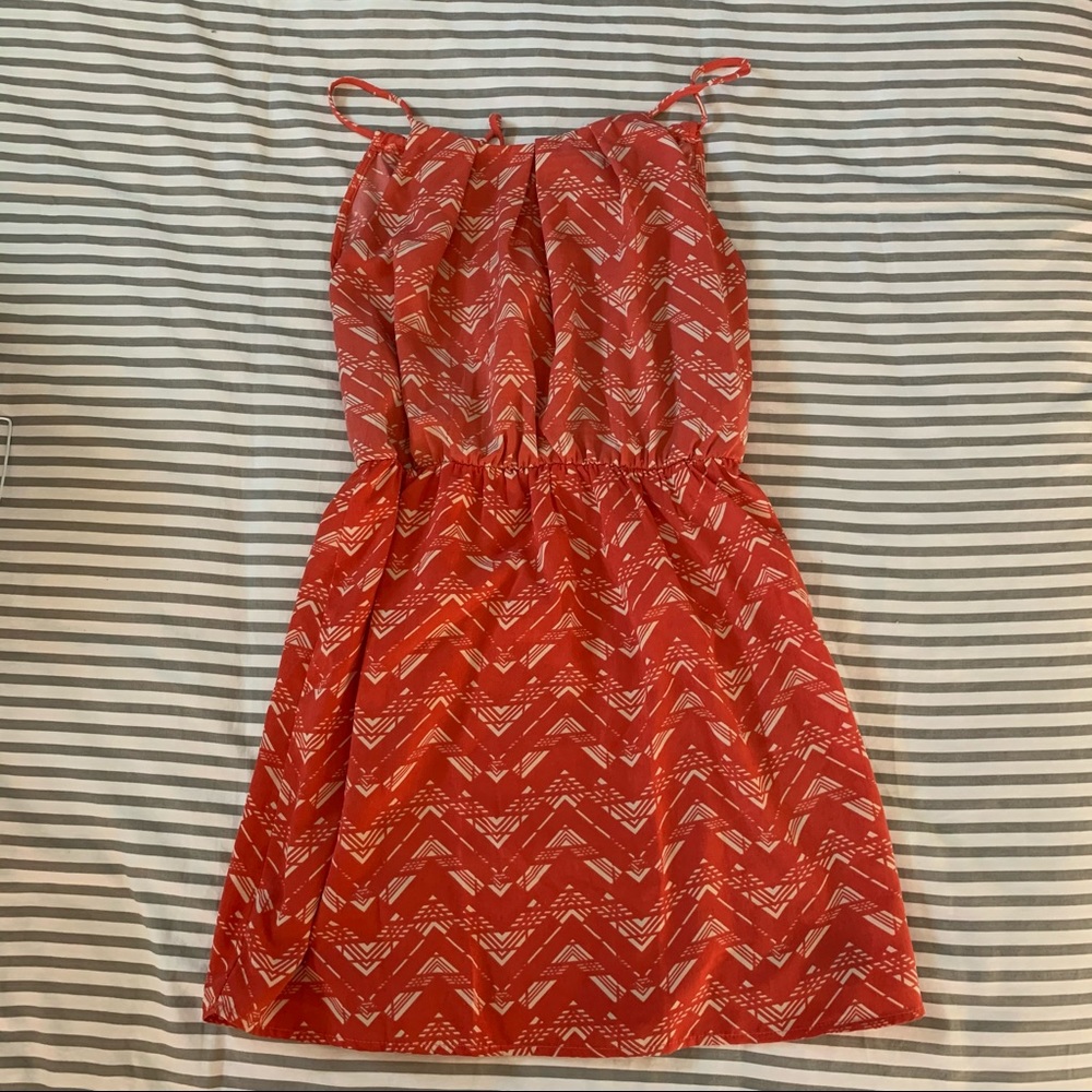 Coral pink summery dress